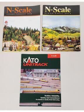 N Scale Lot: Kato Unitrack Catalog + 2x N-Scale Magazine (2018 & 2020)